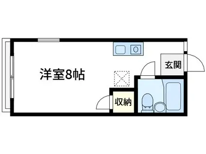 ピュアシティ亀有(ワンルーム/2階)の間取り写真