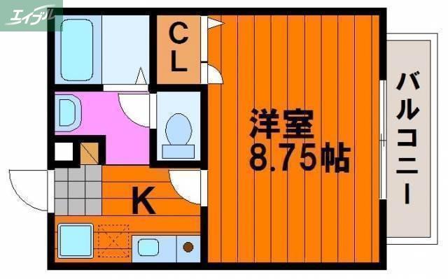 フォーシーズン春(1K/1階)の間取り写真