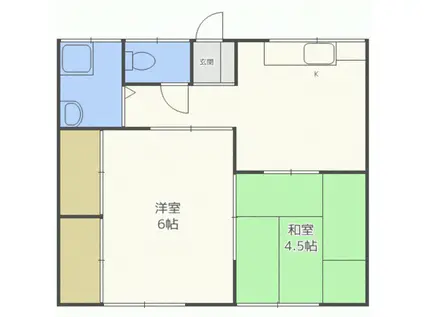 志げる荘(2DK/2階)の間取り写真