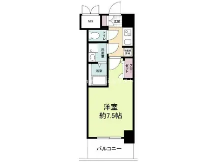サムティ夕凪ルクサス(1K/3階)の間取り写真