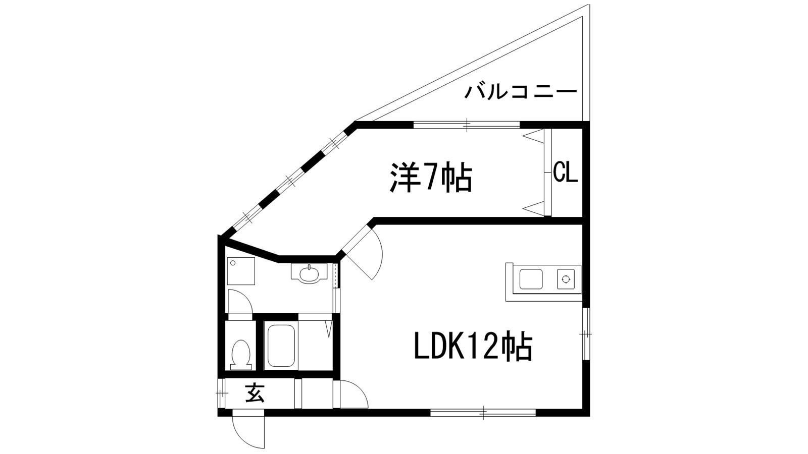 BILLION HILLS 263 旧リーフジャルダン阪急石橋(1LDK/3階)の間取り写真