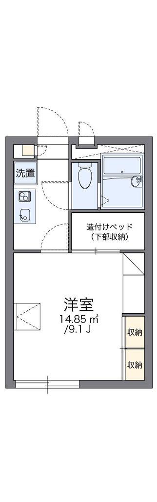 レオパレスシャトーC(1K/1階)の間取り写真