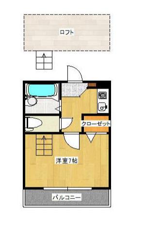ラポール太田下町(1K/1階)の間取り写真
