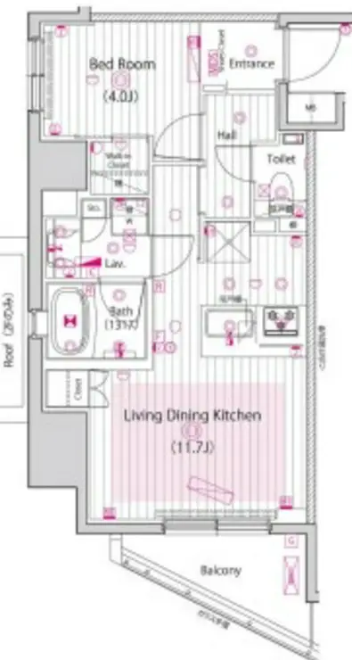 ガーラ・プレシャス三軒茶屋 3階階 間取り