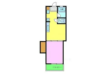 サンライトビル(1DK/2階)の間取り写真