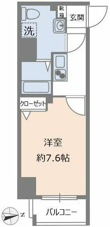 クレイシア蔵前 2階階 間取り