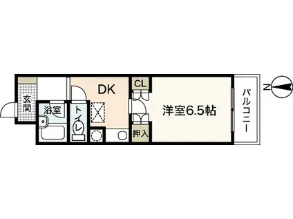 エスポアール石川(1K/4階)の間取り写真