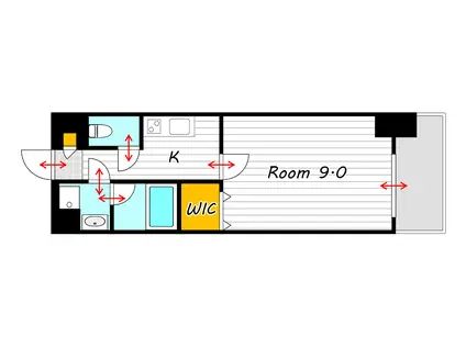 SOLANA HIGASHIFURUMATSU(1K/3階)の間取り写真