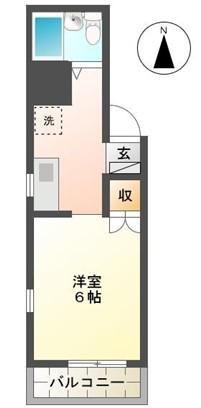 東町アーバンライフ(1K/2階)の間取り写真