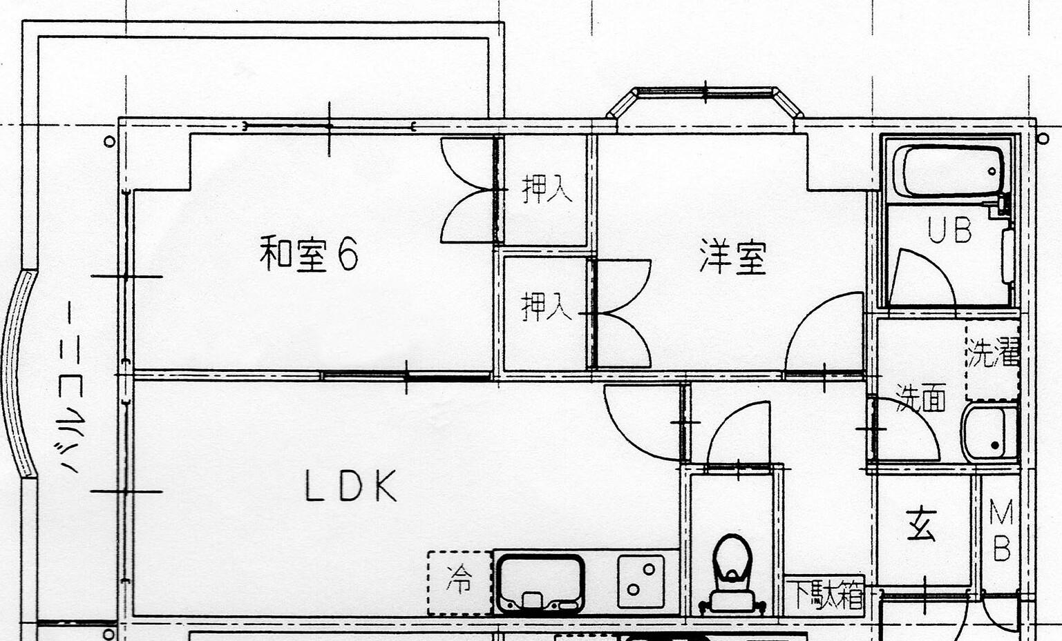 オーキッドマンション2号館(2DK/3階)の間取り写真