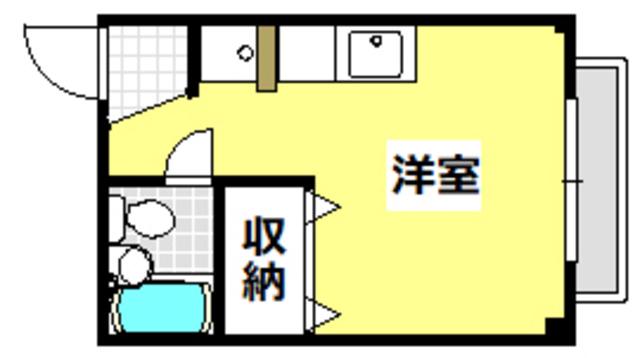大住マンション(ワンルーム/3階)の間取り写真