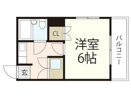 BAUHAUS千田町II(1K/3階)の間取り写真