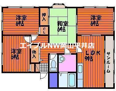 ドルチェ新保(4LDK/2階)の間取り写真