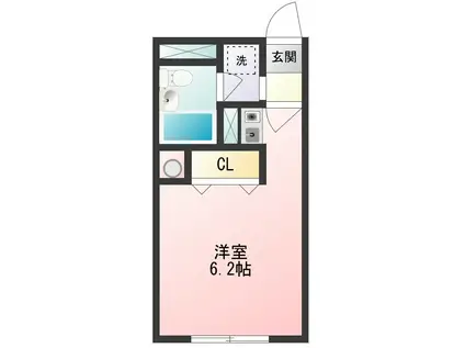 リバブル荻窪(ワンルーム/1階)の間取り写真