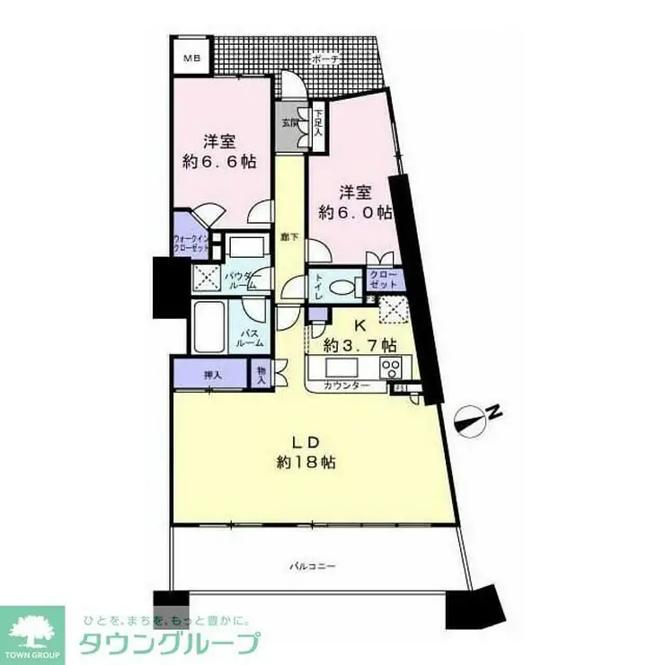 ザ・タワー&パークス田園都市溝の口 20階階 間取り