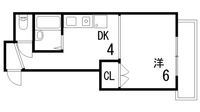 マンションソアーベ(1DK/3階)の間取り写真