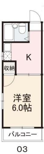 コート西宝町(1K/2階)の間取り写真