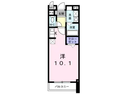 クレールメゾン(ワンルーム/2階)の間取り写真