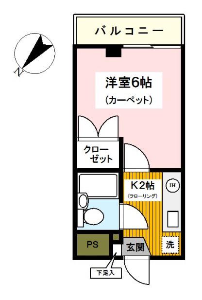アジュール片倉(1K/4階)の間取り写真