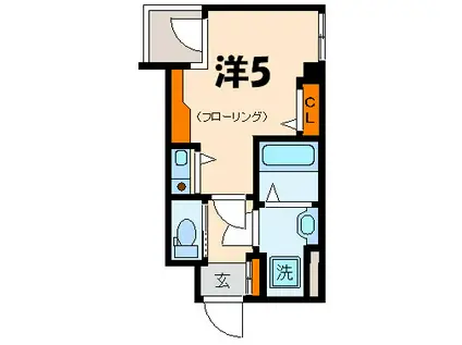 八景舎 東上野(ワンルーム/2階)の間取り写真