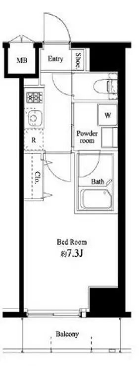 ハーモニーレジデンス門前仲町 12階階 間取り