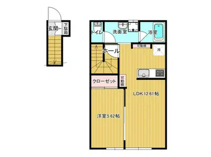 メゾンクレール(1LDK/2階)の間取り写真