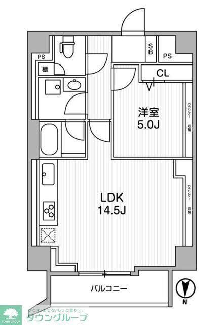 LIGHTHOUSE西新宿(1LDK/8階)の間取り写真