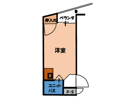 レモンビル(ワンルーム/2階)の間取り写真