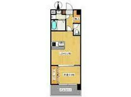 ビクトワール歯大前(1LDK/9階)の間取り写真