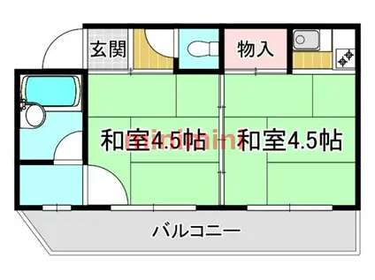 藤田ハイツ(2K/2階)の間取り写真