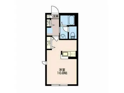 ベル・グランシャリオ(ワンルーム/1階)の間取り写真