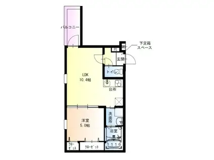 フジパレス大和田III番館(1LDK/3階)の間取り写真