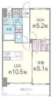 メゾンクラウン鷺洲(2LDK/8階)の間取り写真
