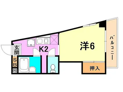 アネックス花(1K/3階)の間取り写真