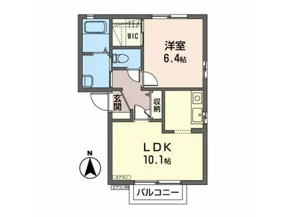 さくらハイツ(1LDK/2階)の間取り写真