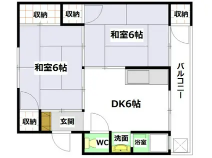 サクラビル(2DK/3階)の間取り写真