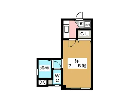 KシャトレーIII(1K/3階)の間取り写真