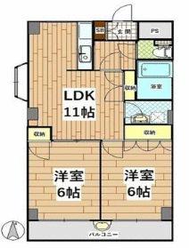 フォンテーヌ(2LDK/3階)の間取り写真