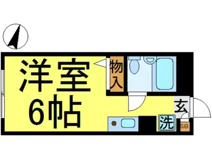 プライムガーデンパレス(ワンルーム/2階)の間取り写真