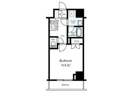 VERONA板橋本町LUSSO(1K/2階)の間取り写真