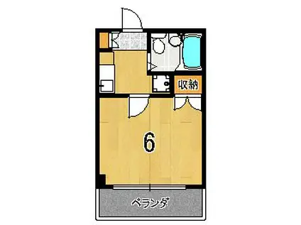 モーリストップハイツ(1K/3階)の間取り写真