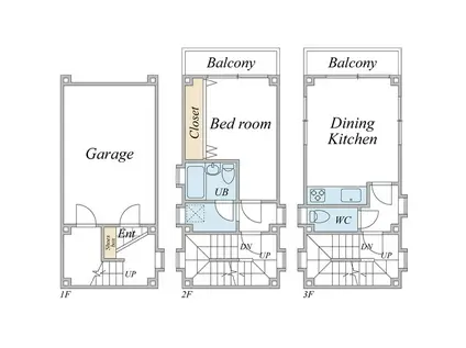 COCO元町(1DK/1階)の間取り写真