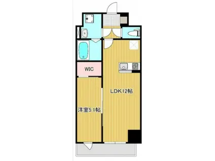 TRINITY(1LDK/4階)の間取り写真