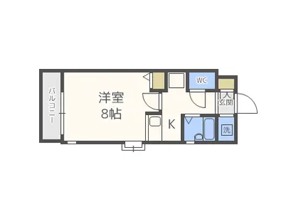 サニーハウス(1K)の間取り写真