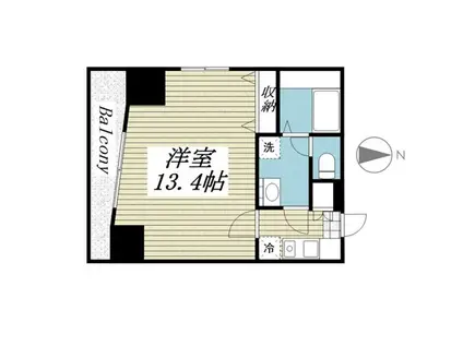 メゾン・ド・ヴィレ芝大門(1K/4階)の間取り写真