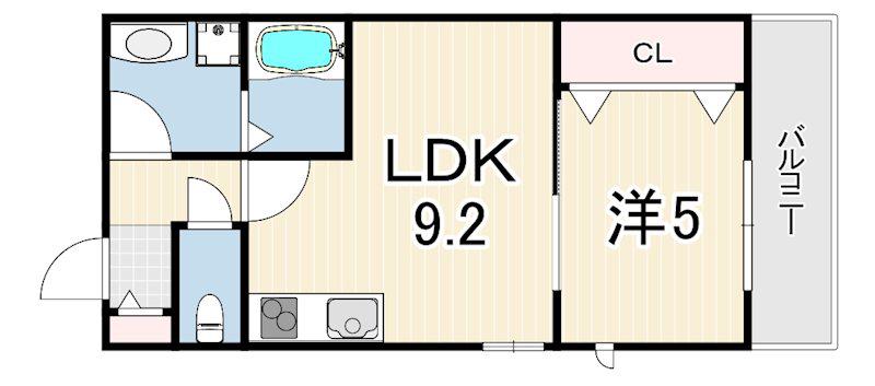 T-TRAD CASA(1LDK/2階)の間取り写真