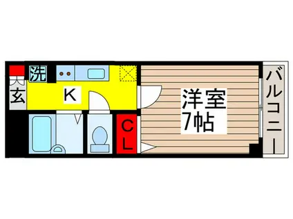 プライムアーバン行徳III(1K/5階)の間取り写真