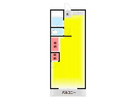 旭町小山ビル(1K/2階)の間取り写真