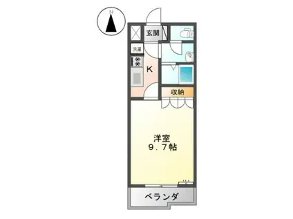 タックシュトラーゼ(1K/2階)の間取り写真