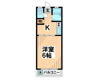 ハイツローズマロー(1K/1階)の間取り写真